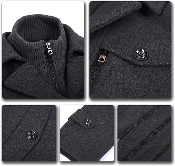 Men's Classic Zip-Up Winter Coat