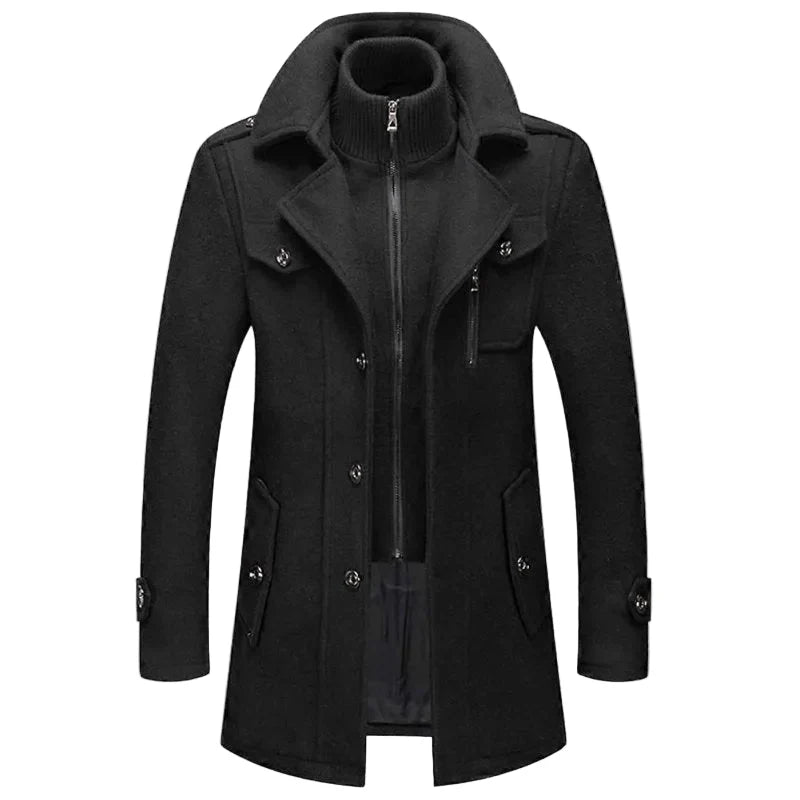 Men's Classic Zip-Up Winter Coat