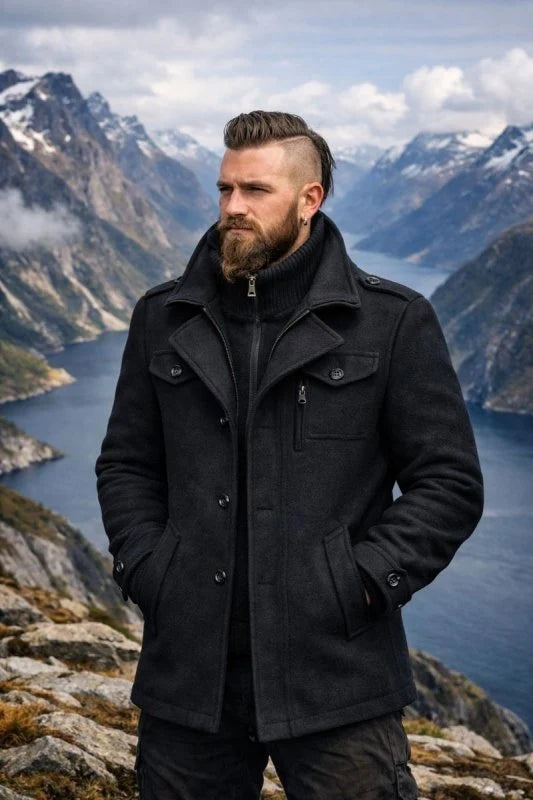 Men's Classic Zip-Up Winter Coat