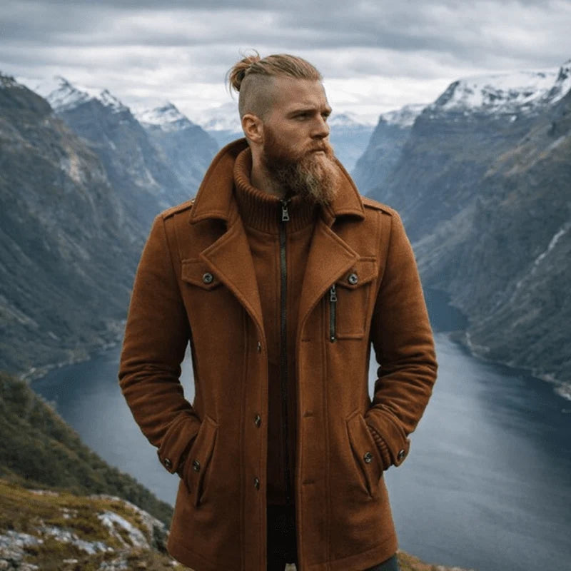 Men's Classic Zip-Up Winter Coat