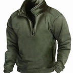 Men's Fleece Quarter-Zip Stand-Collar Pullover Jumper