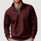 Men's Relaxed-Fit Quarter-Zip Fleece Pullover Sweatshirt