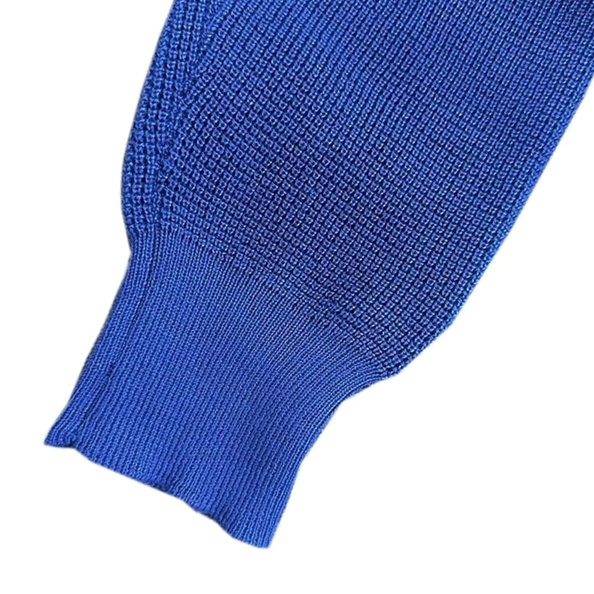 Men's Waffle-Knit Button-Neck Jumper with Elbow Patches